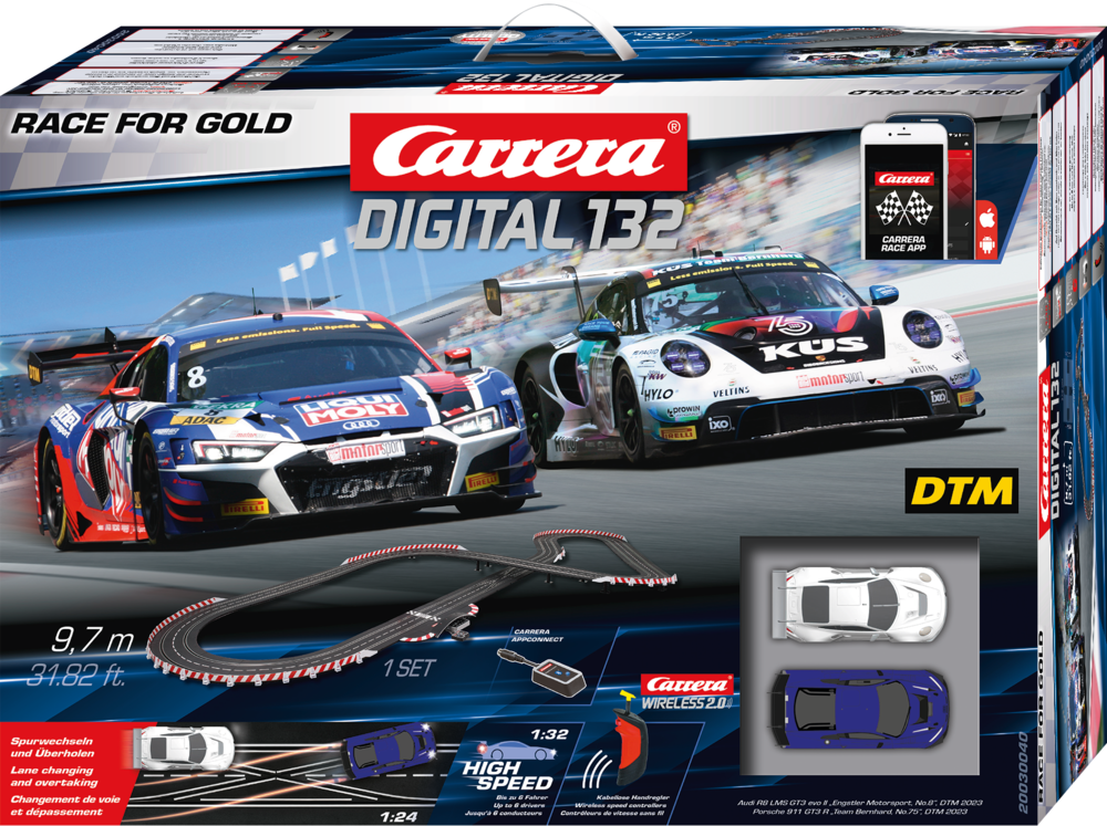 Carrera 30040 DIGITAL 132 Slot Car Racing Track Set - Race For