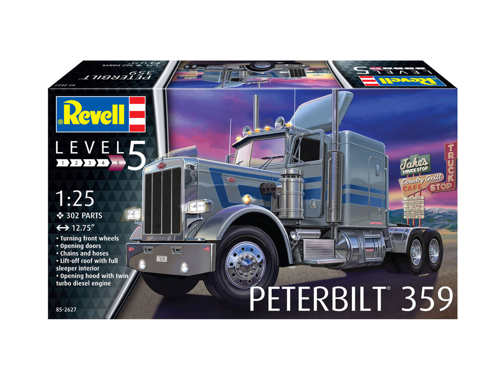 Revell 85-2627 Peterbilt 359 1:25 scale model truck building