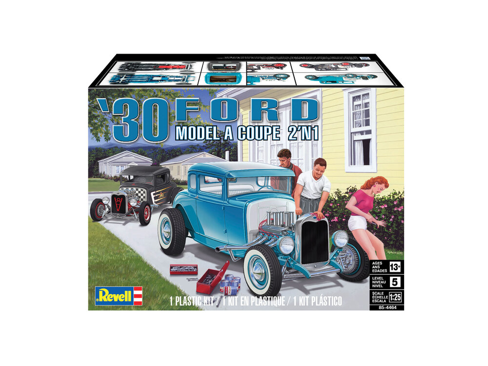Revell 85-4464 1930 Ford Model 'A' Coupe 2'n1 1:25 scale model car 