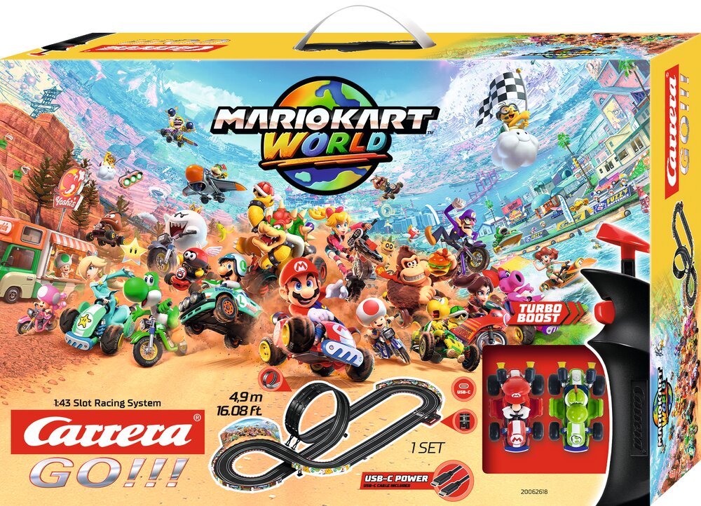 Carrera GO!!! 20062618 - Mario Kart World Slot Car Racing Toy Set