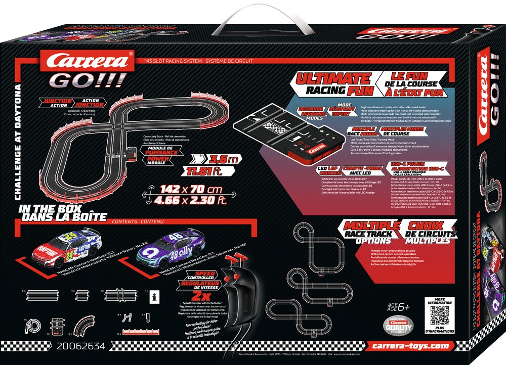 Carrera GO!!! 20062634 - NASCAR Challenge at Daytona Slot Car