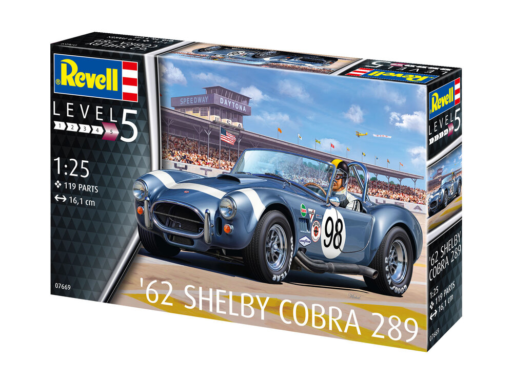 Maquette Shelby Cobra 289 1962 à coller et peindre 1/25 Revell 07669