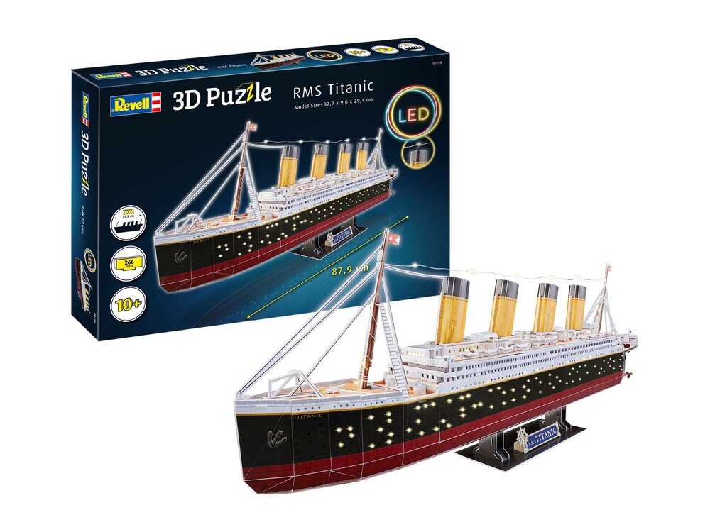 Revell - REVELL PUZZLE 3D Revell Mini Titanic-00112 - Puzzles 3D