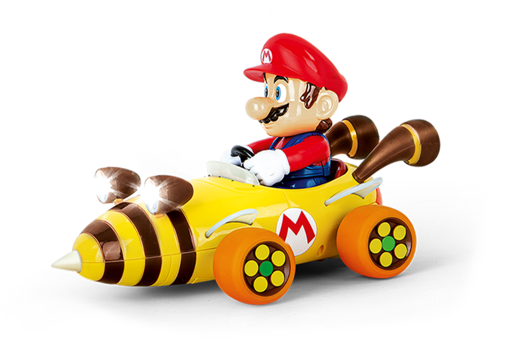 Carrera 181064 RC Licence officielle Mario Kart Bumble V Mario Voiture  télécommandée à l'échelle 1:18 2,4 GHz avec batterie LiFePO4 rechargeable –  Jouets pour enfants garçons et filles : : Jeux et Jouets