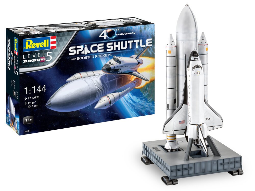 Revell 80-5674 40th Anniversary Space Shuttle & Booster Gift Set 1 