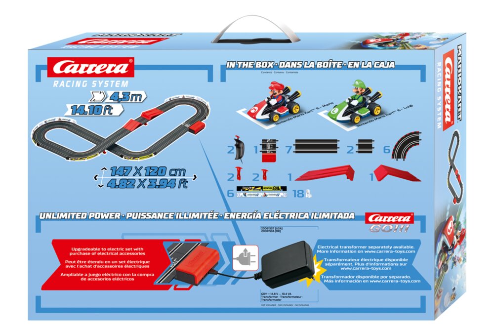 Carrera Go!!! Mario Kart RaceTrack With 2 Cars (5+ Years)