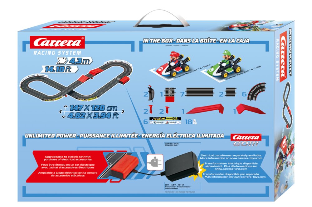 Carrera GO!!! Mario Kart™ Battery Powered Slot Car Race Set | Carrera