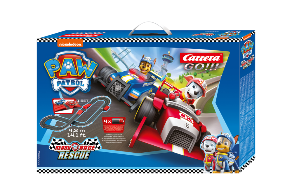 Carrera 64175 PAW Patrol Ready Race Rescue Chase 1:43 Scale Analog Slot Car  Racing Vehicle for Carrera GO!!! Slot Car Race Tracks