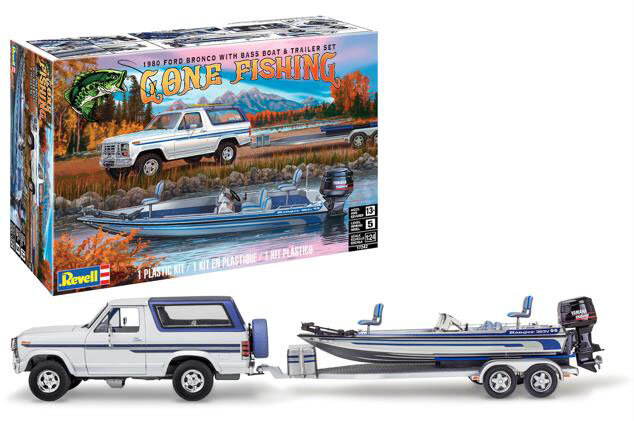 Revell 17242 '80 Ford Bronco w/Bass Boat & Trailer 1:24 scale
