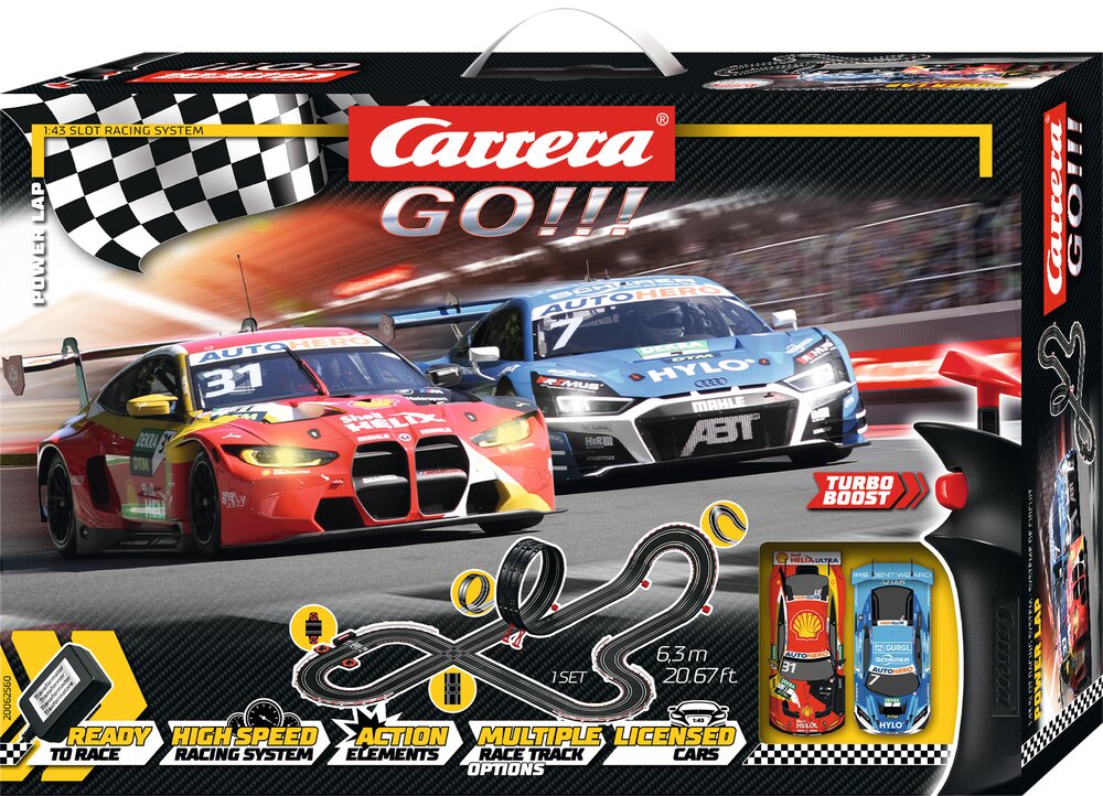 Carrera GO!!! 20062560 - Power Lap Slot Car Racing Toy Set | Carrera