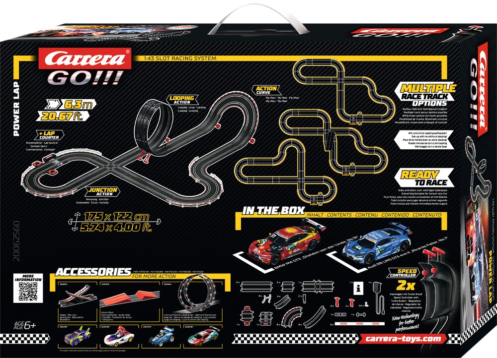 Carrera GO!!! 20062560 - Power Lap Slot Car Racing Toy Set | Carrera